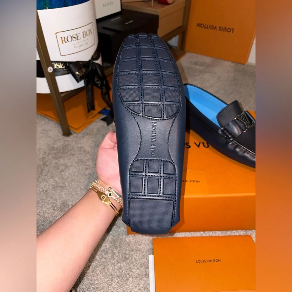 Louis Vuitton Men's Navy Slip-On Monte Carlo moccasin NWT - Picture 9 of 13